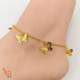 خلخال الكاحل سبيكة بنمط فراشة 