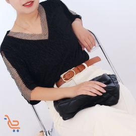 احزمة جلد نسائي بتصميم بسيط ومريح