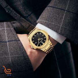 ساعه ضد الماء بسوار فولاذي 