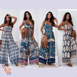 جمبسوت عاري ببنطلون واسع الساق مع حزام
