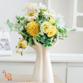 مزهرية خزفية على شكل يد مزهرية ابداعية عالية الجودة
