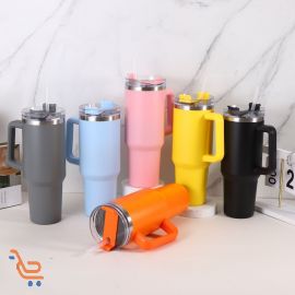كوب كبير السعة مصنوع من الفولاذ المقاوم للصدأ، كوب ترمس محمول متعدد الاستخدام