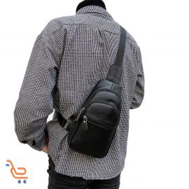 حقيبة صدر رجالية من الجلد الأصلي حقيبة