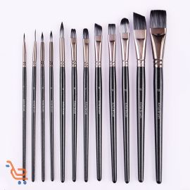 مجموعة فرش رسم متعددة الوظائف 12 فرشاة، مجموعة فرش رسم فنية أكريليكية