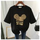 تيشرت صيفي بتصميم عصري ونمط كارتوني من قماش البوليستر للسيدات