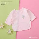 بلوزة اطفال حديثي الولاده قطنية برباط جانبي