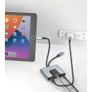 محول Lightning من النوع c ومنفذ شحن إيثرنت RJ45 ومنفذ صوت 3.55 مم وقاعدة توسيع