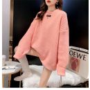 فنيلة فضفاضة متوسطة الطول بألوان زاهية بتصميم مريح للنساء