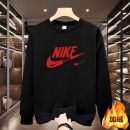 سويت شيرت رجالي مبطن بالفرو بياقة دائرية