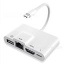 ينطبق على بطاقة إيثرنت Apple RJ45 محول عرض نفس الشاشة كابل محول HDMI OTG قارئ البطاقة الحية
