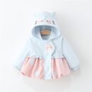 معطف بناتي مع غطاء للراس