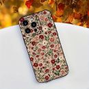 جراب iPhone مطبوع عليه زهور ملونة 