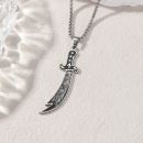 قلادة من فولاذ التيتانيوم بتصميم عتيق وسميك للرجال 