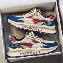 احذية من قماش شبكي بنعل سميك وباط أمامية للرجال