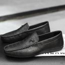 حذاء رجالي بدون كعب جلد أسود