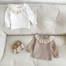 فنيلة مكممة وبياقة من الدانتيل القطن الخالص للفتيات 