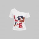 تيشيرتات بتصميم كتف واحد مثير وأكمام قصيرة