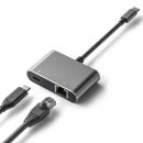 قاعدة توسيع جديدة خاصة من النوع C 2 في 1 إلى بطاقة شبكة RJ45 Gigabit + شحن سريع 3.0 PD