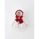 معطف اطفال مبطن مع وشاح وغطاء للراس