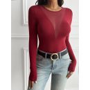 بلوزه نسائي ناعمه برقبه دائريه